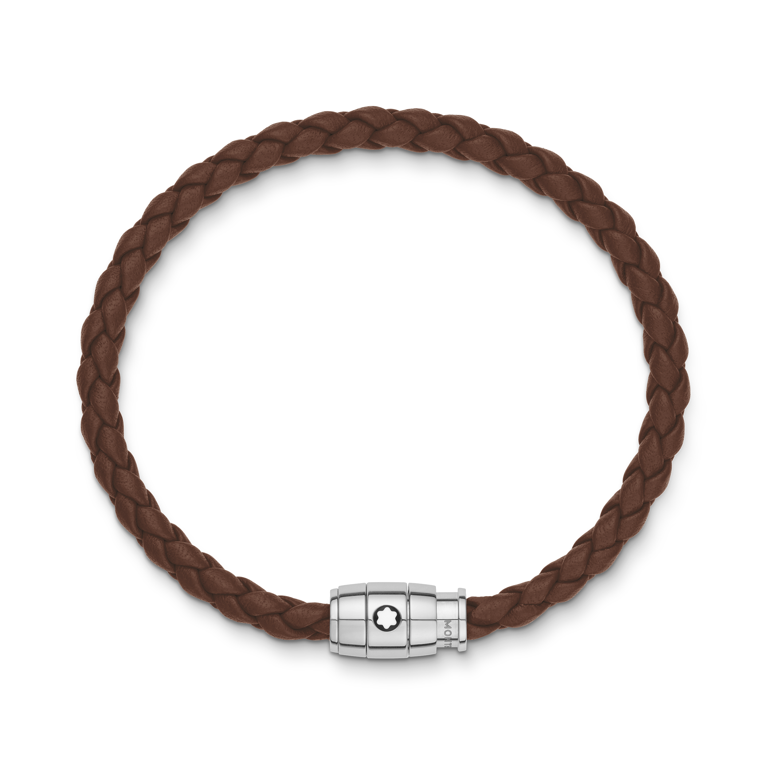 سوار كبير الحجم، جلد ناعم، لون بني أغبر