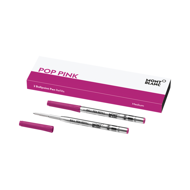 2 Ballpoint Refills, Pop Pink - Medium - 1