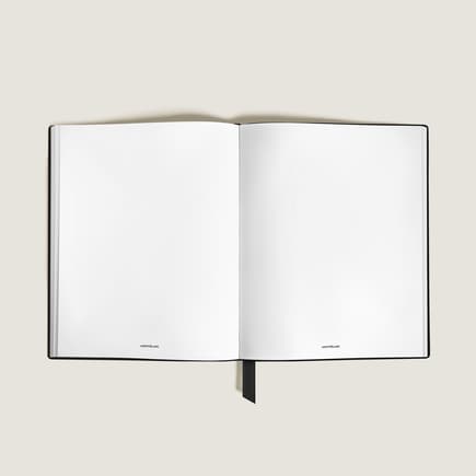 Notebook Large, Saffiano Leather, Black - Blank Pages