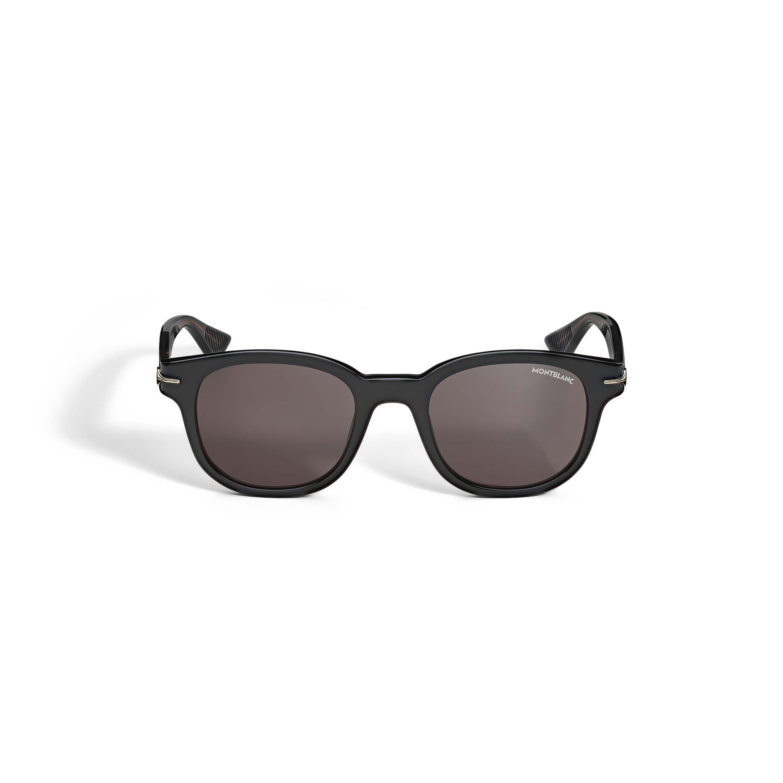 Round Sunglasses with Acetate Black Frame