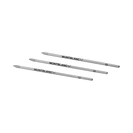 3x Ballpoint Pen Small Refills, Mystery Black