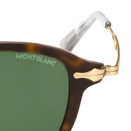 Round Sunglasses with Havana-Colored Injected Frame