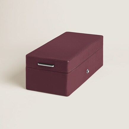 Pen Box, Saffiano Leather, Cassis