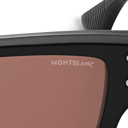 Rectangular Sunglasses with Black Acetate Frame 