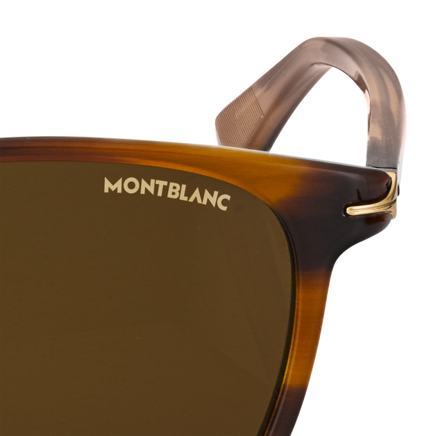 Squared Sunglasses with Brown-Colored Acetate Frame - 3