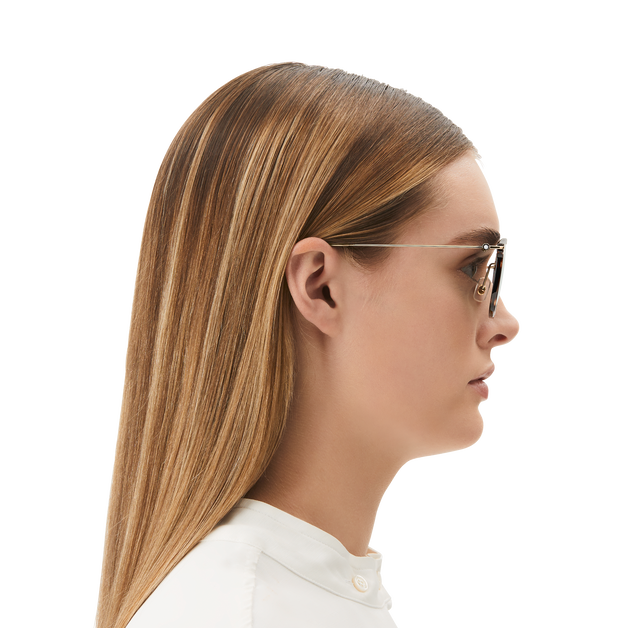 Round Sunglasses with Havana Colored Injected Frame - 6