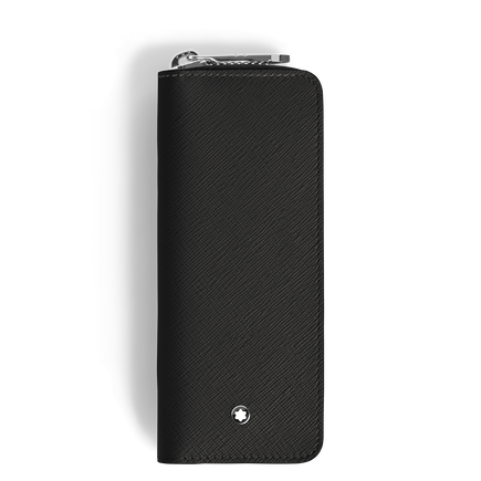 2-Pen Pouch with zip in Sartorial Leather