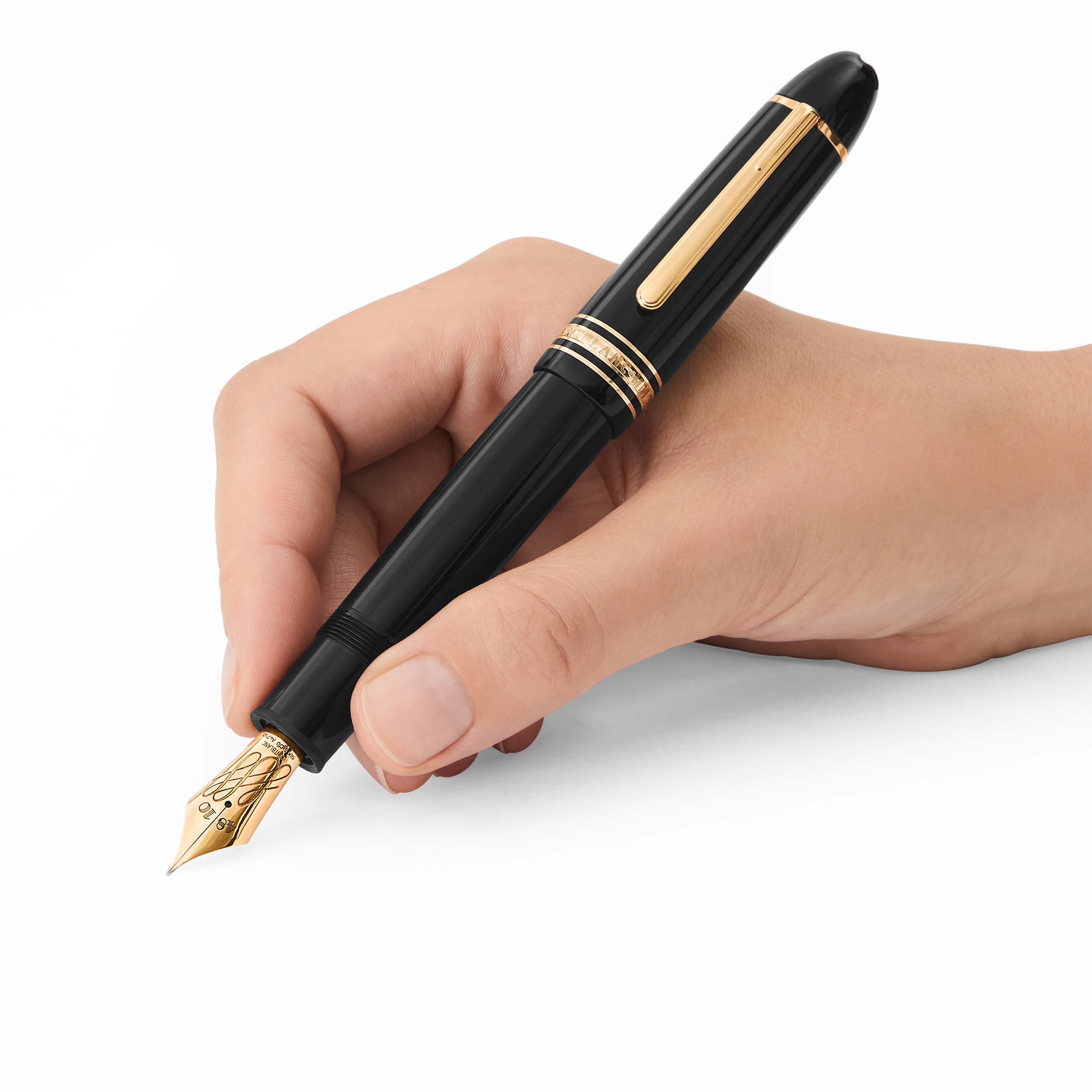 0 Montblanc Fountain Meisterstück Pen Meisterstuck - Gold Black