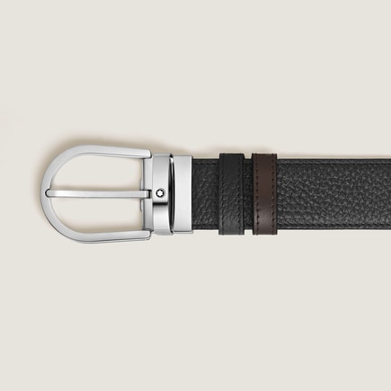 Horseshoe 35&nbsp;mm Reversible Belt in Grained Leather