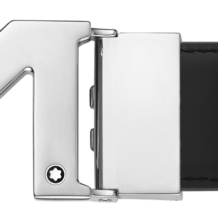 M buckle black 35 mm reversible leather belt
