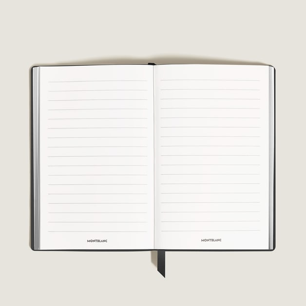 Notebook Large, Black Leather, Black, Lined Pages - 2