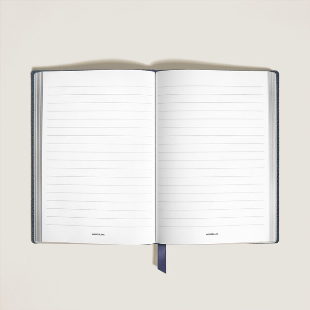 Medium Notebook, Grained Leather, Blue – Lined Pages - 2