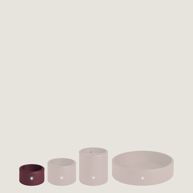 Desk Tray Medium, Saffiano Leather, Cassis - 2