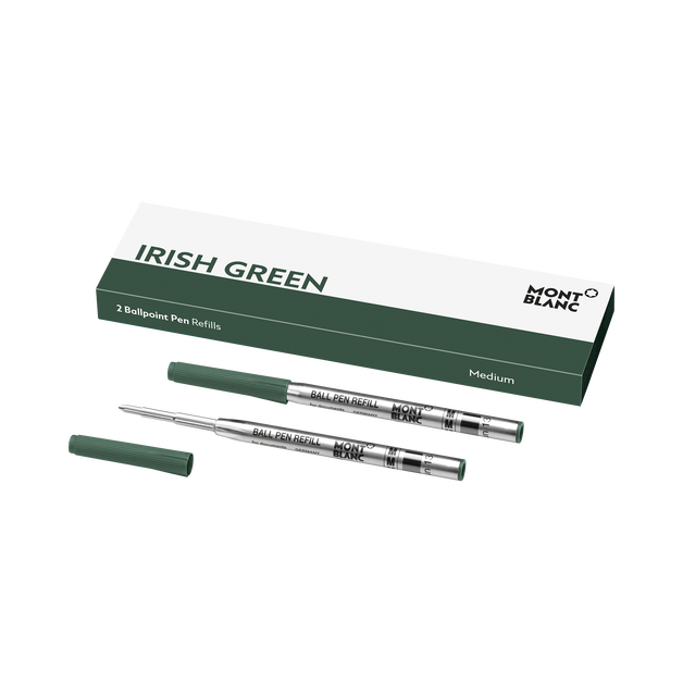 2 Ballpoint Refills, Irish Green - Medium - 1