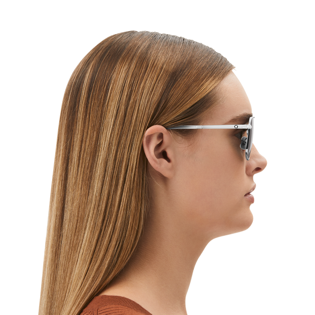 Rectangular Sunglasses with Silver-Coloured Metal Frame - 5