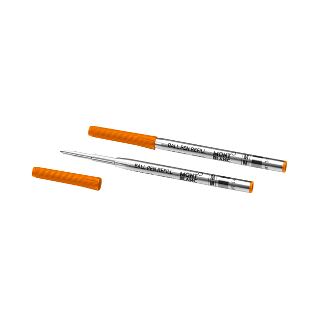 2 Ballpoint Refills, Manganese Orange - Medium - 2