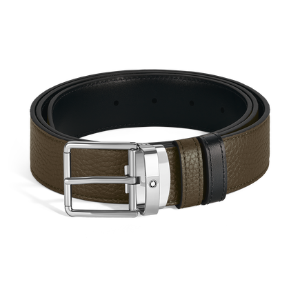 Everyday Buckle Khaki/Black 35 mm Reversible Leather Belt