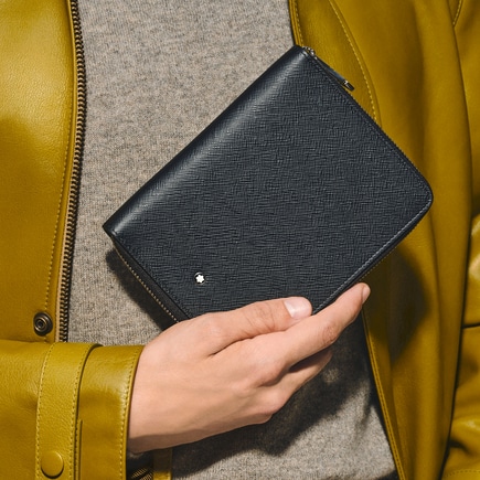 Estuche para 5&nbsp;Art&iacute;culos de Escritura con Cremallera de Piel Sartorial