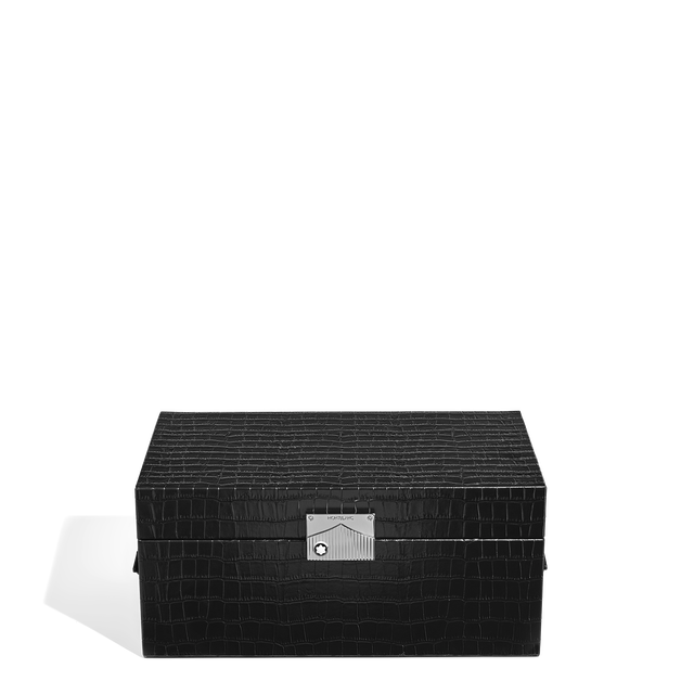 Sammler-Box für Schreibgeräte aus Leder mit Krokoprägung - 1