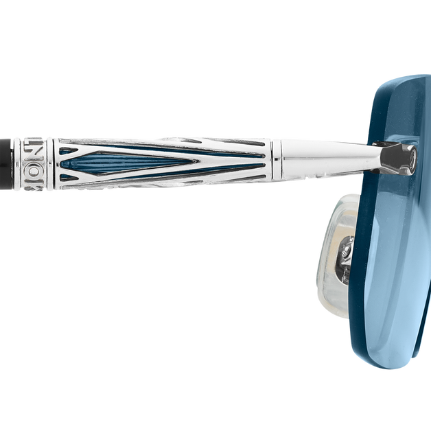 Rectangular Sunglasses with Silver-Coloured Metal Frame - 4