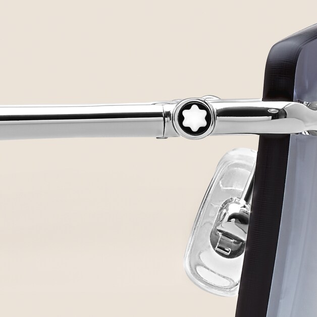 Rectangular Sunglasses with Silver-Coloured Metal Frame - 3