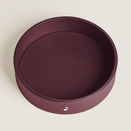 Desk Tray Large, Saffiano Leather, Cassis