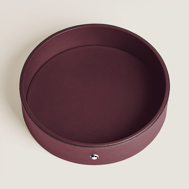 Desk Tray Large, Saffiano Leather, Cassis - 1