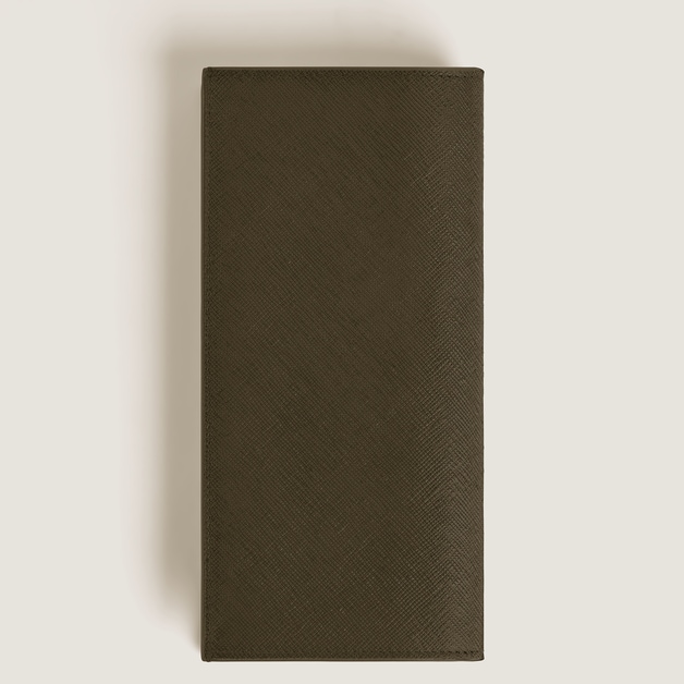 L&auml;ngliche Brieftasche 14 cc mit Rei&szlig;verschluss aus Sartorial Leder - 5