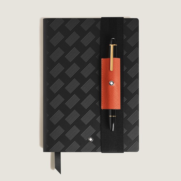 1-Pen Loop with Elastic Band in Sartorial Leather - 4