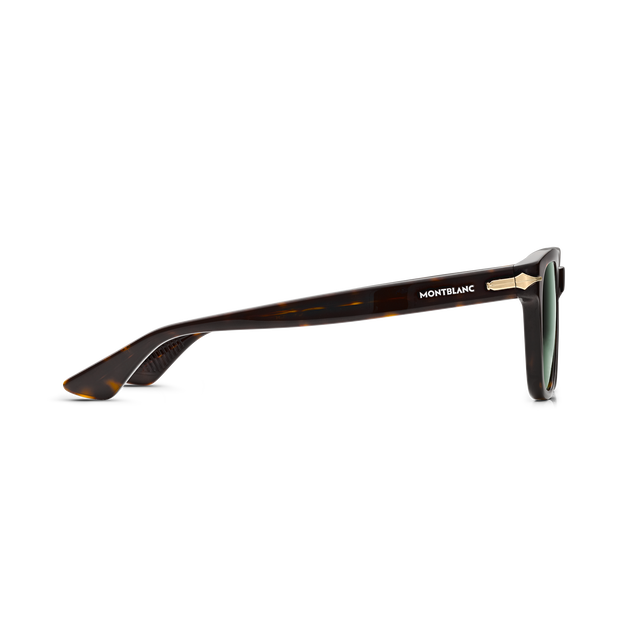 Gafas de sol cuadradas con montura de acetato habano (S) - 2