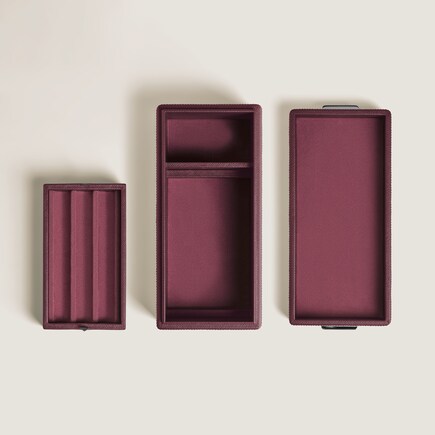 Pen Box, Saffiano Leather, Cassis