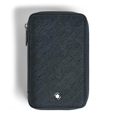 Astuccio con Cerniera per 8 Strumenti da Scrittura in Pelle Sartorial