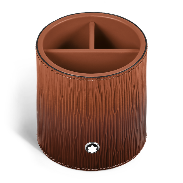 Schreibger&auml;tehalter f&uuml;r den Schreibtisch aus Corteccia-Leder mit Sfumato-Effekt - 1