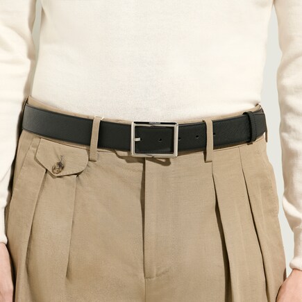 Rectangular 35&nbsp;mm Reversible Belt in Sartorial Leather