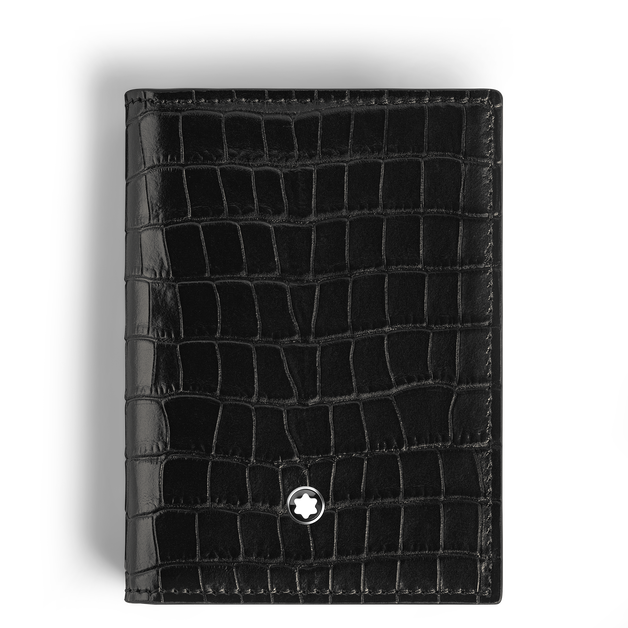 Porte-Cartes 4cc en Cuir Embossé Croco - 1