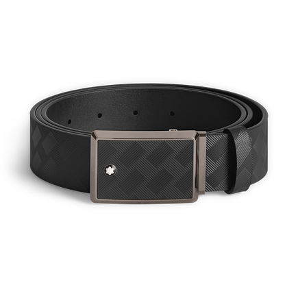 Black 35 mm leather belt