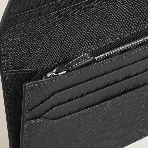 Sartorial Cartera para 14 tarjetas con bolsillo con cremallera  - 3