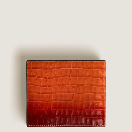 Wallet 8cc in Croco-Embossed Leather