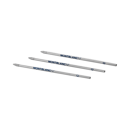 3x Ballpoint Pen Small Refills, Royal Blue