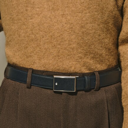 Black 30 mm leather belt