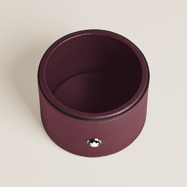 Desk Tray Medium, Saffiano Leather, Cassis - 1