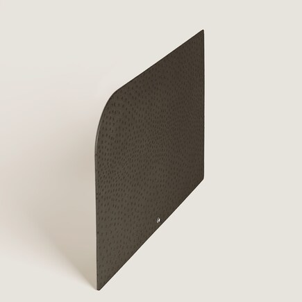 Desk Pad, Ostrich-Embossed Leather, Khaki