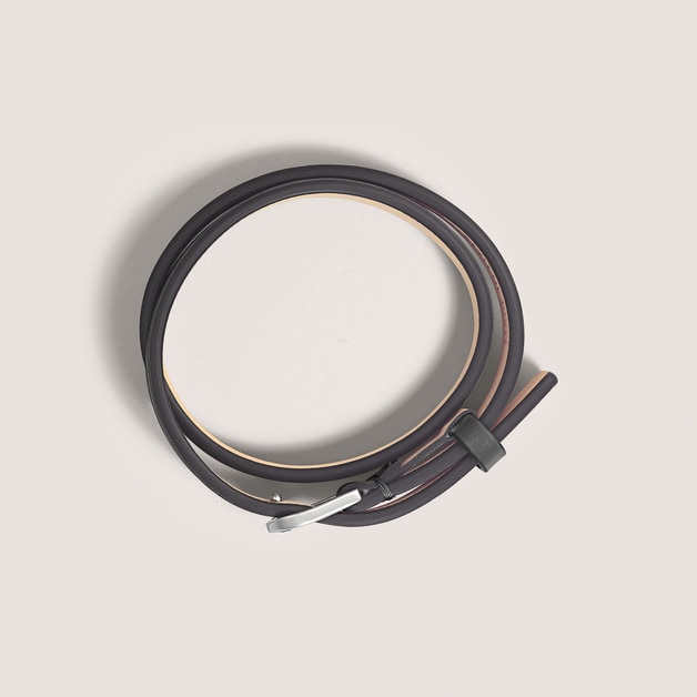 Horseshoe buckle black bracelet, adjustable size - 6
