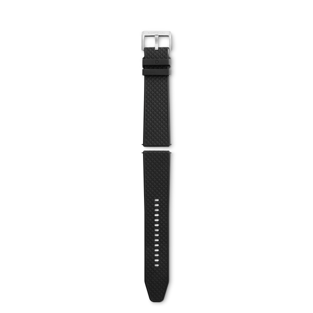 Black rubber strap with grey pin buckle - 1