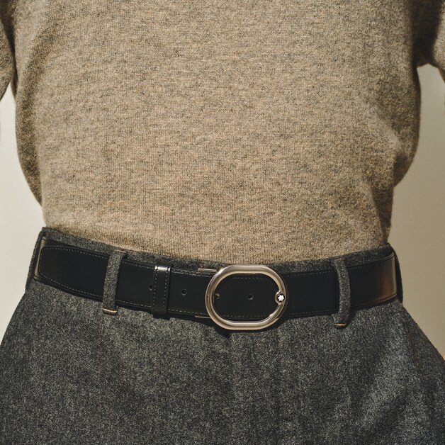 Horseshoe 30 mm Reversible Belt in Sartorial Leather - 5