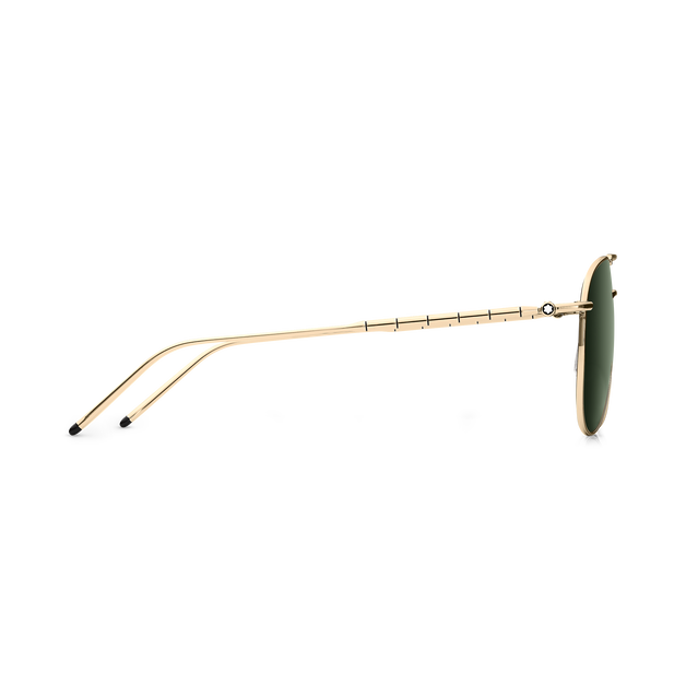 Gafas de sol cuadradas con montura metálica dorada - 2