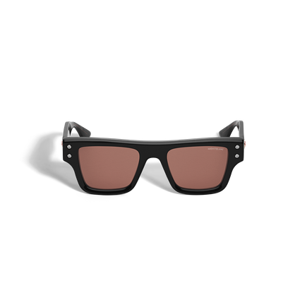 Rectangular Sunglasses with Black Acetate Frame 