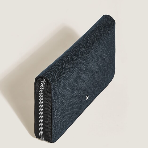 Portefeuille Continental 12cc Zippé en Cuir Sartorial - 3