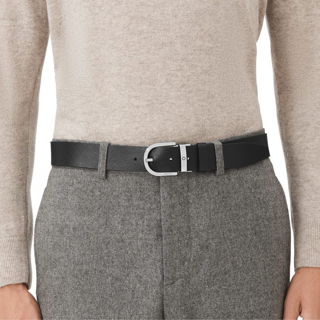 Cintur&oacute;n Reversible de Piel Sartorial de 35&nbsp;mm con Hebilla Horseshoe - 2