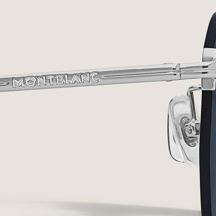 Round Sunglasses with Silver-Colored Metal Frame